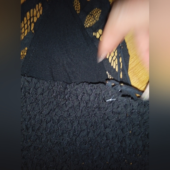 Free People Adella Bralette in Black - Size M - Cropped Lace - Picture 7 of 12